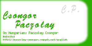 csongor paczolay business card